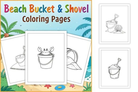 Beach Bucket and Shovel Coloring Pages