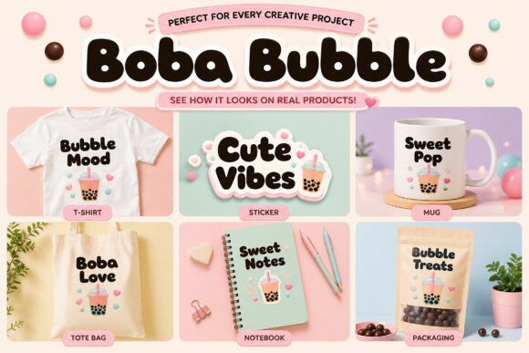 Boba Bubble Font - Preview 1