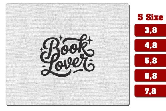 Book Lover Machine Embroidery Design School & Onderwijs Borduurwerkdesigns Door The HOT Crafts