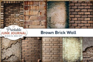 Brown Brick Wall Junk Journal Pages