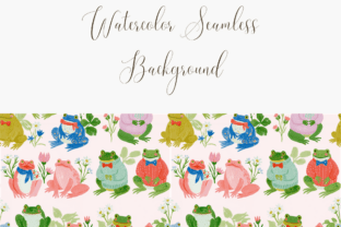 Cute Frog Seamless Pattern PNG Graphic by patipaintsco · Creative Fabrica