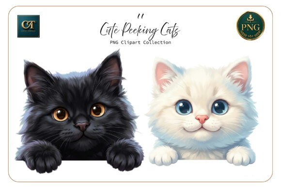 Cute Kittens PNG Set kawaii cat svg
