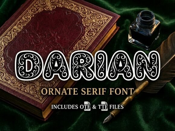 Darian Font PNG with transparent background - Preview 2