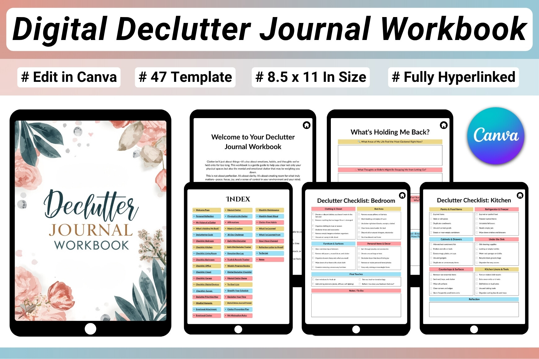 🧹 Digital Declutter Journal Workbook Graphic by Heartcraft Studio ...