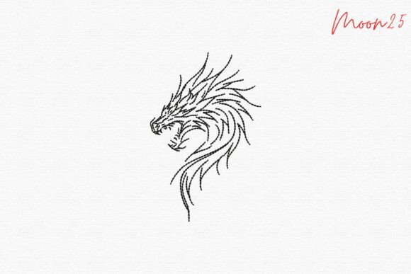 Dragon Head Tribal Crest Emblem