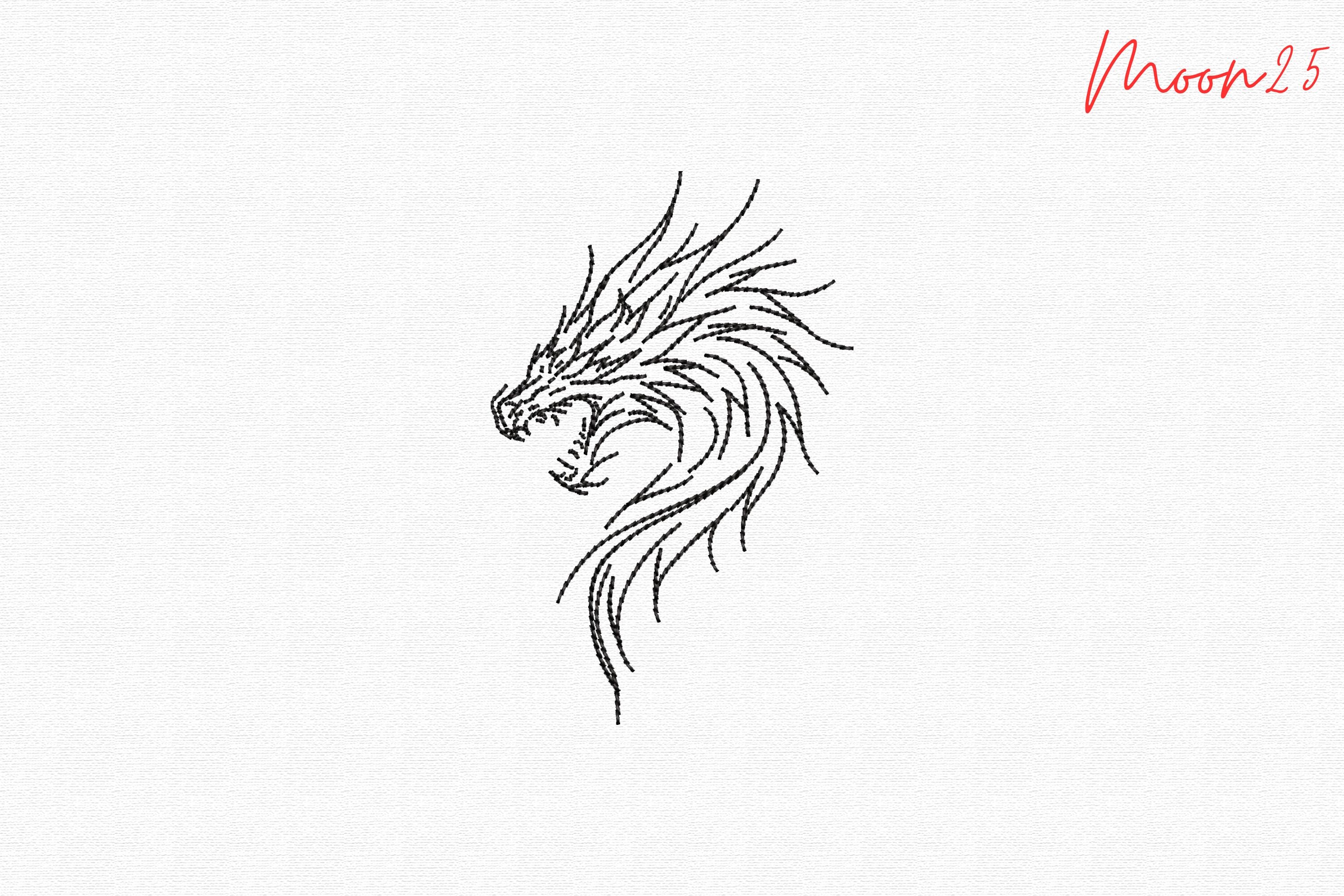 Dragon Head Tribal Crest Emblem