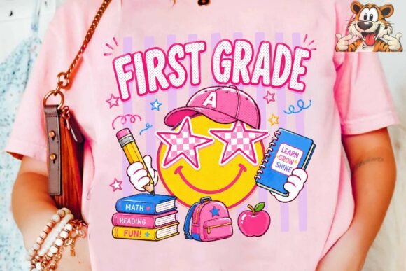 First Grade Back to School Smiley PNG