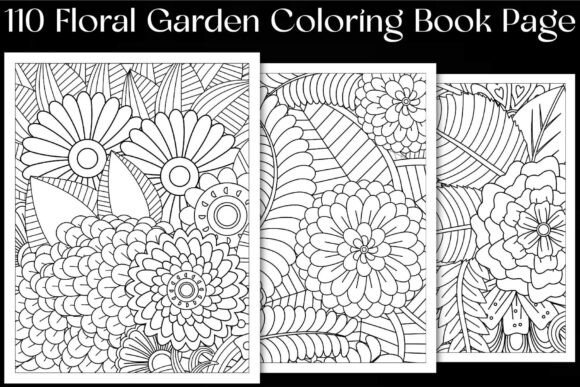 Floral Garden Coloring Book Pages