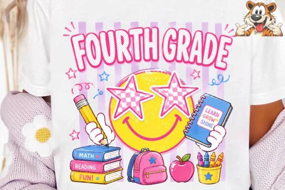Fourth Grade Back to School Smiley PNG