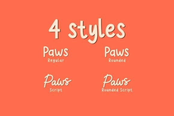 Kitten Paws Font PNG with transparent background - Preview 2