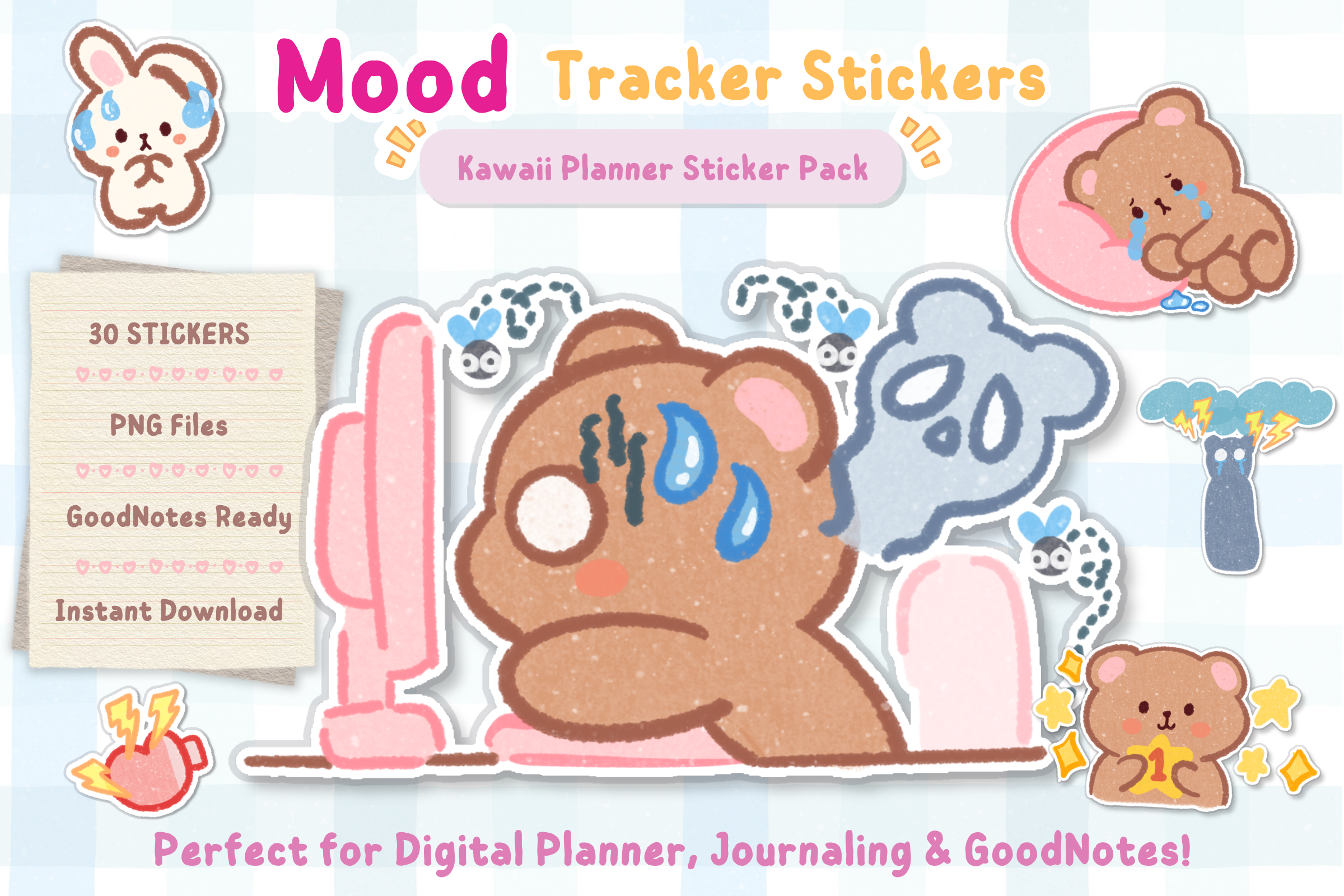 Mood Tracker Planner Stickers