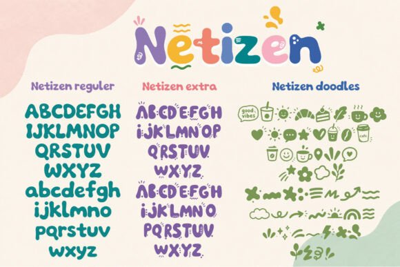 Netizen Font PNG with transparent background - Preview 5