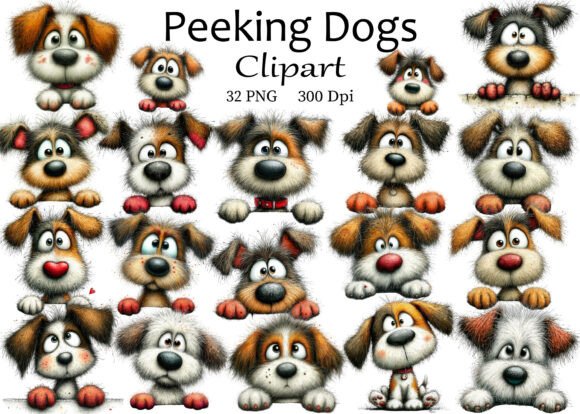peeking dogs png clipart second set kawaii cute cricut sticker sheets
