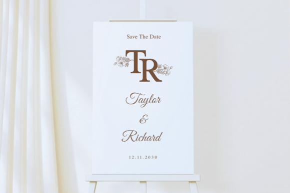 Petal Floral Monogram Font PNG with transparent background - Preview 1