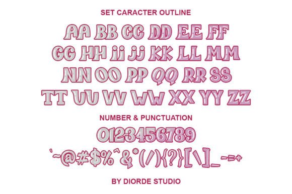 Pink Buble Font PNG with transparent background - Preview 6