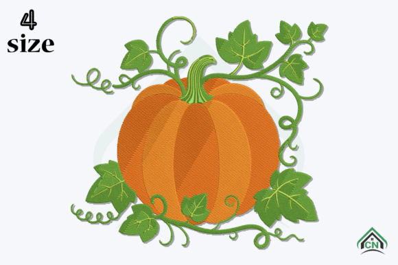 Pumpkin Floral Embroidery Design Autumn Embroidery Design By CraftNest