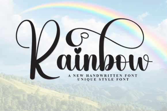Rainbow Script & Handwritten Font By william jhordy