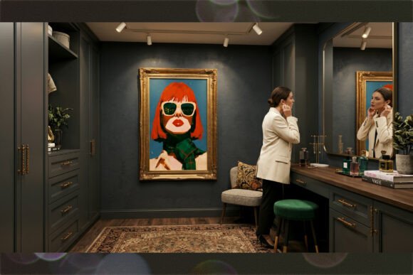 Retro Red Hair Woman Pop Art Print