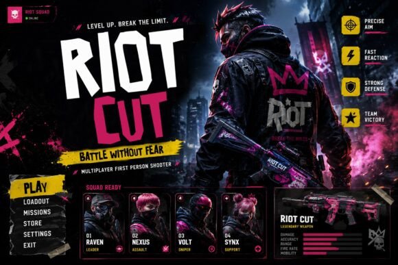 Riot Cut Brutalist Font PNG with transparent background - Preview 6