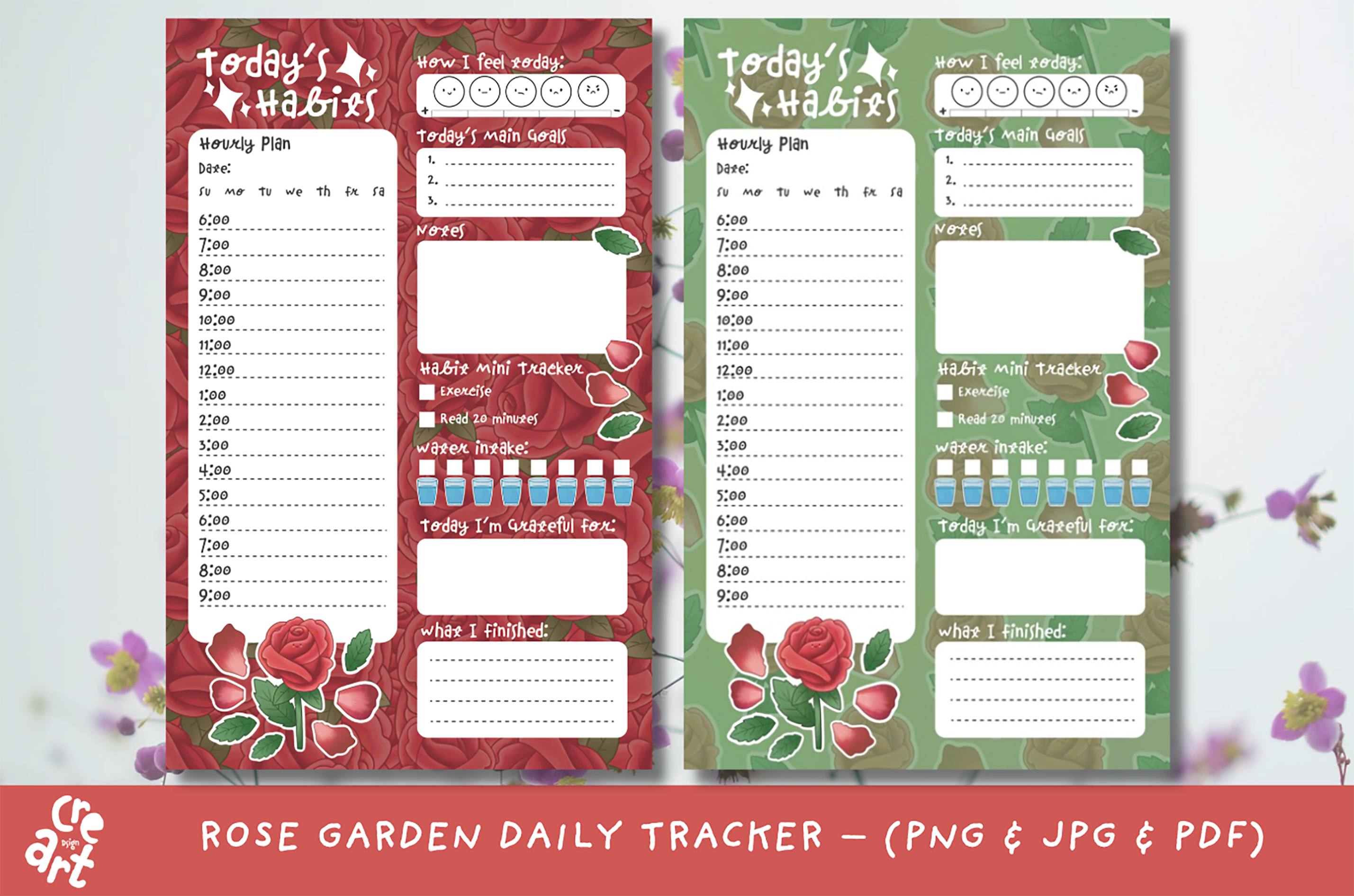 Rose Garden Daily Habit Tracker