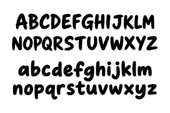 Rough Pop Marker Font PNG with transparent background - Preview 3