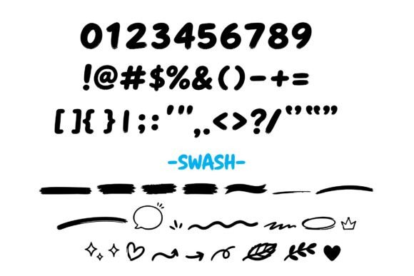 Rough Pop Marker Font PNG with transparent background - Preview 4