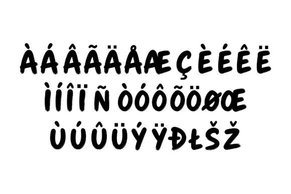 Rough Pop Marker Font PNG with transparent background - Preview 5