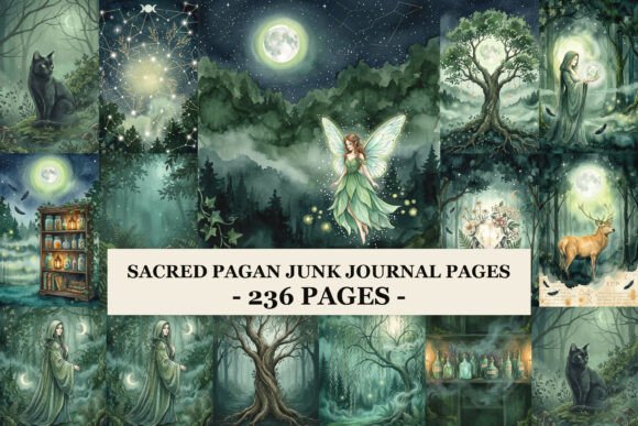 Sacred Pagan Junk Journal Pages
