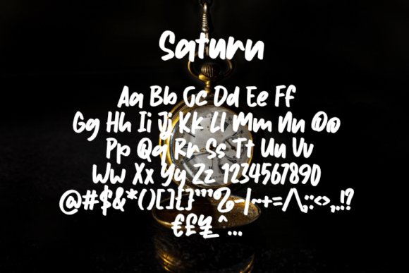 Saturn Font PNG with transparent background - Preview 1