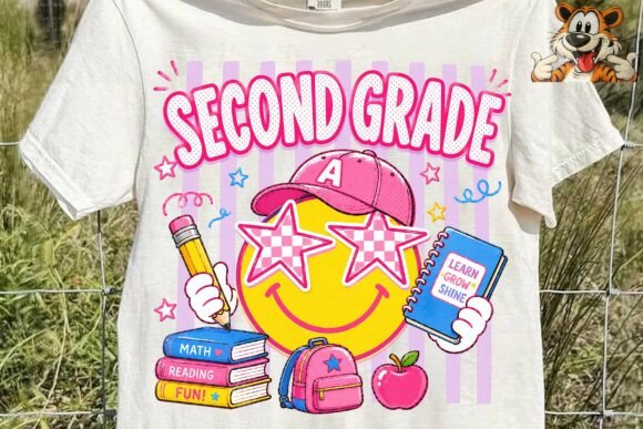 Second Grade Smiley Face School PNG