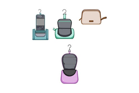 Toiletry Bags for Travel and Personal or Graphic Icons By pikepicture