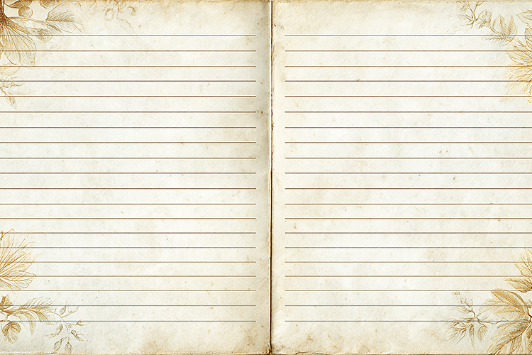 Vintage Lined Journal Book Pages