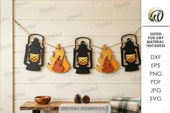 3D Camping Decor Laser Cut