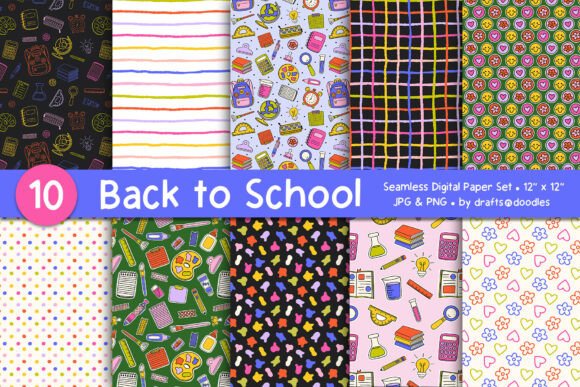 Back to School Digital Paper Set