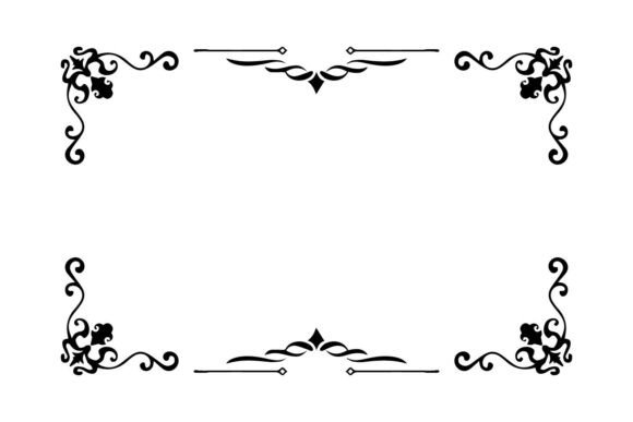 Black Vintage Decorative Ornament Design