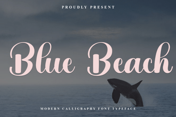 Blue Beach Fuentes Caligráficas Fuente Por K_IN Studio