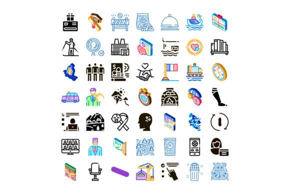 Collection of Business and Lifestyle Ico Graphic Icons By pikepicture