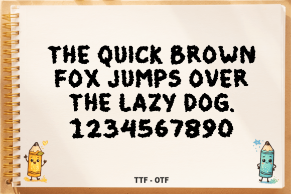 Crayon Pencil Font - Preview 3