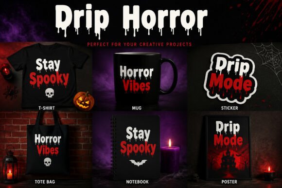 Drip Horror Font - Preview 4
