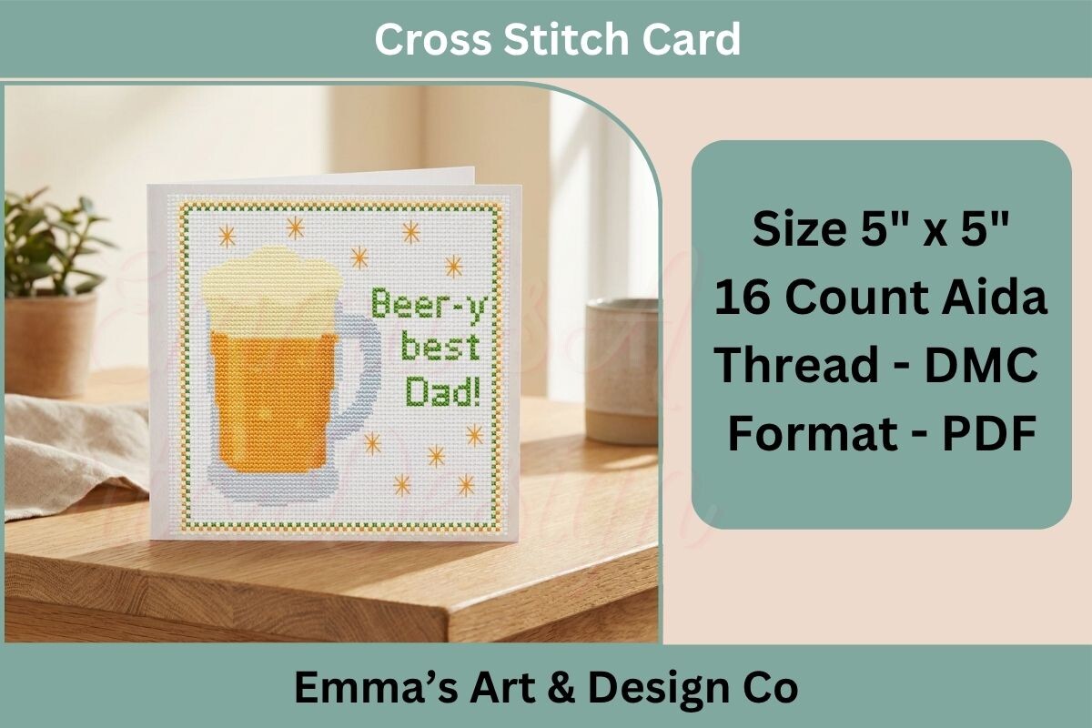 Father’s Day Cross Stitch Card Pattern