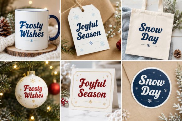 Frosty Wishes Font - Preview 4