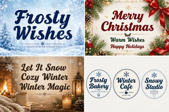 Frosty Wishes Font - Preview 5