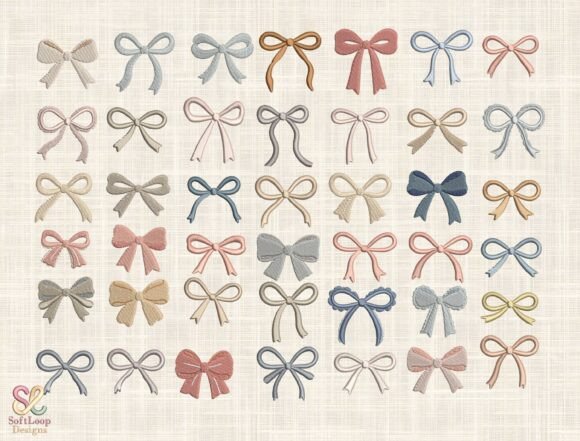 Giant Bow & Ribbon Embroidery Bundle
