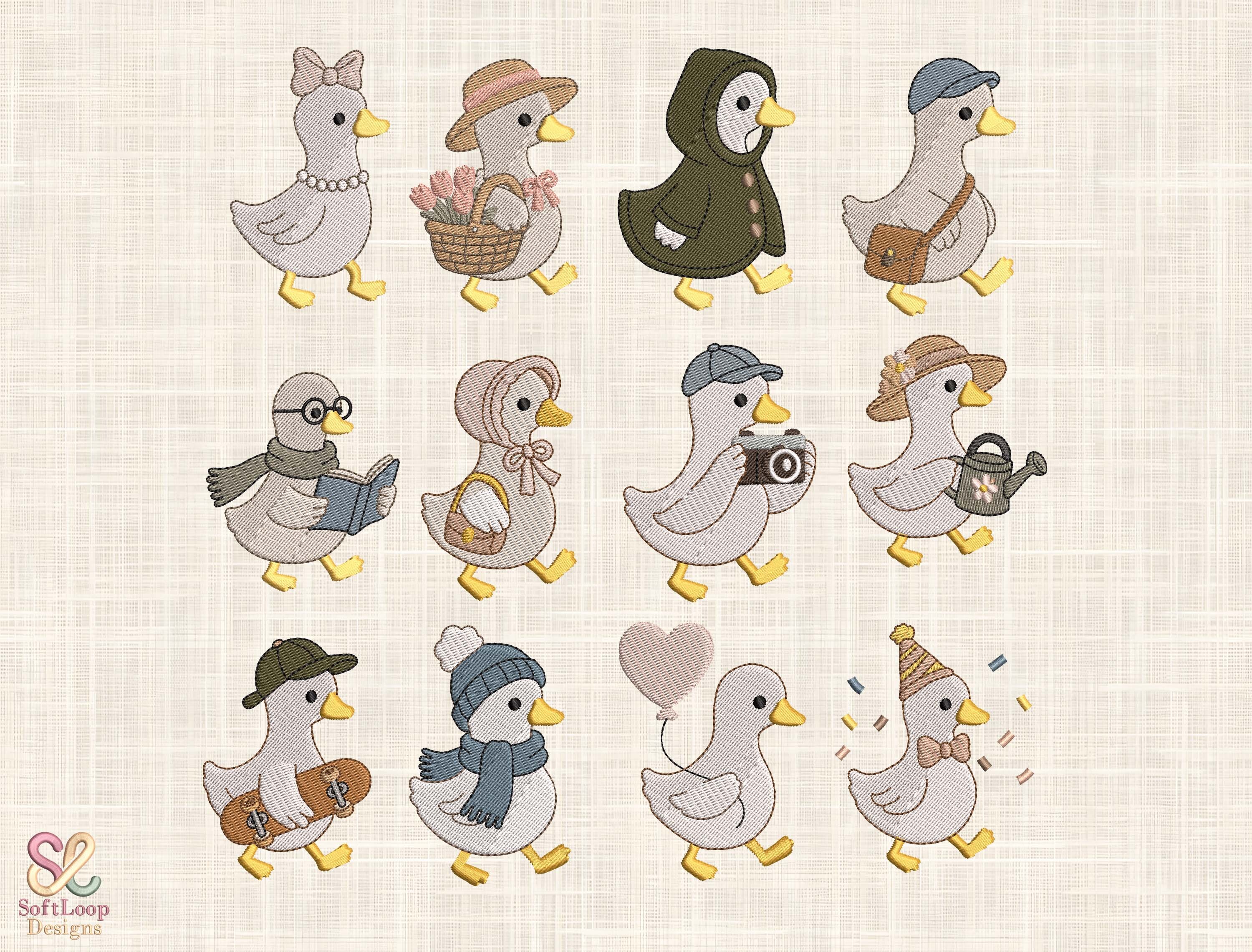 Goose Embroidery Design Bundle