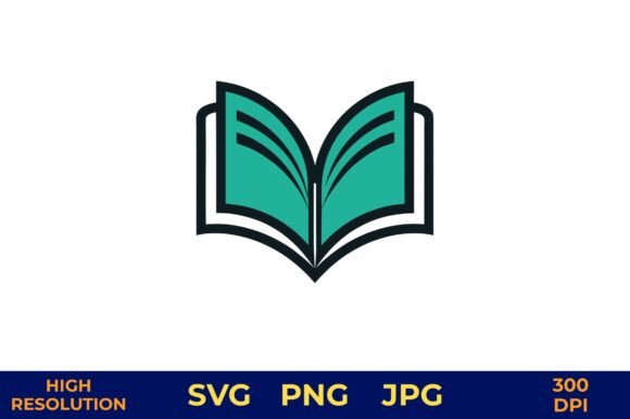 Green Open Book Vector Icon for Learning Graphic Illustrations By designcrafts
