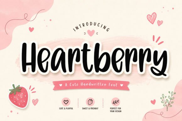 Heartberry Fuentes Caligráficas Fuente Por Bundle