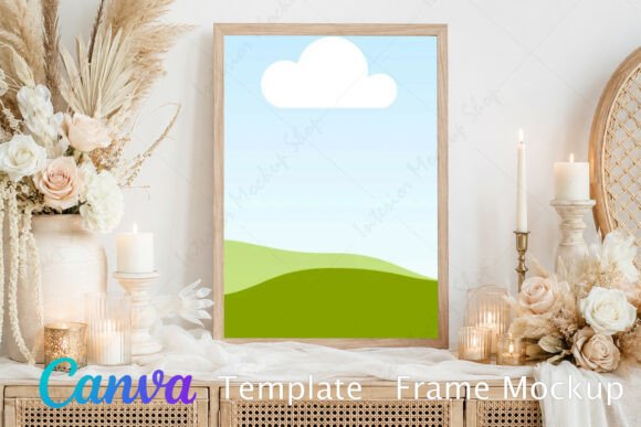 Living Room Frame Mockup Graphic