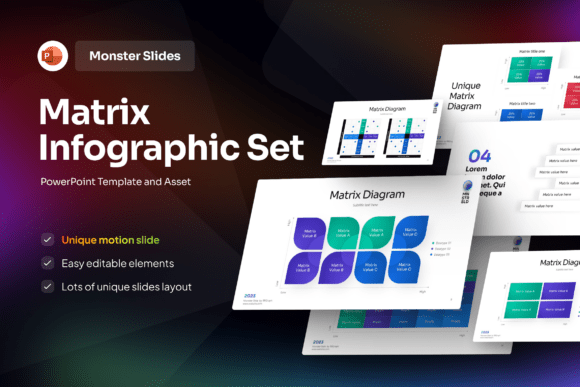 Matrix Infographic Set PowerPoint