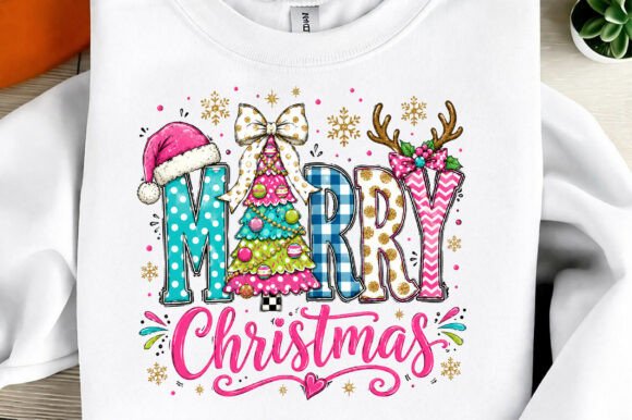 Preview of Merry Christmas Sublimation Png T-shirt, sticker, and sublimation design