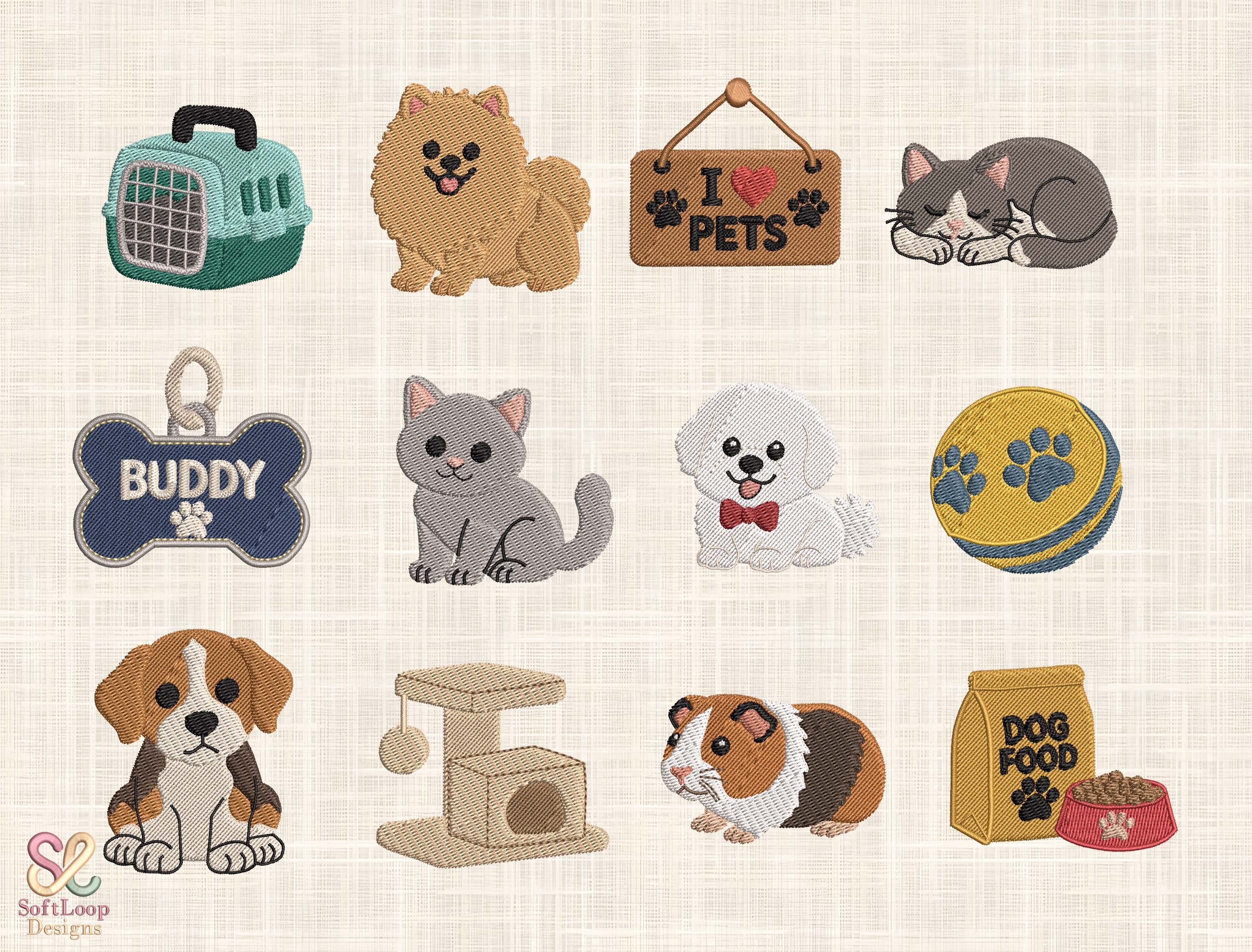 Pet Lover Embroidery Design Bundle